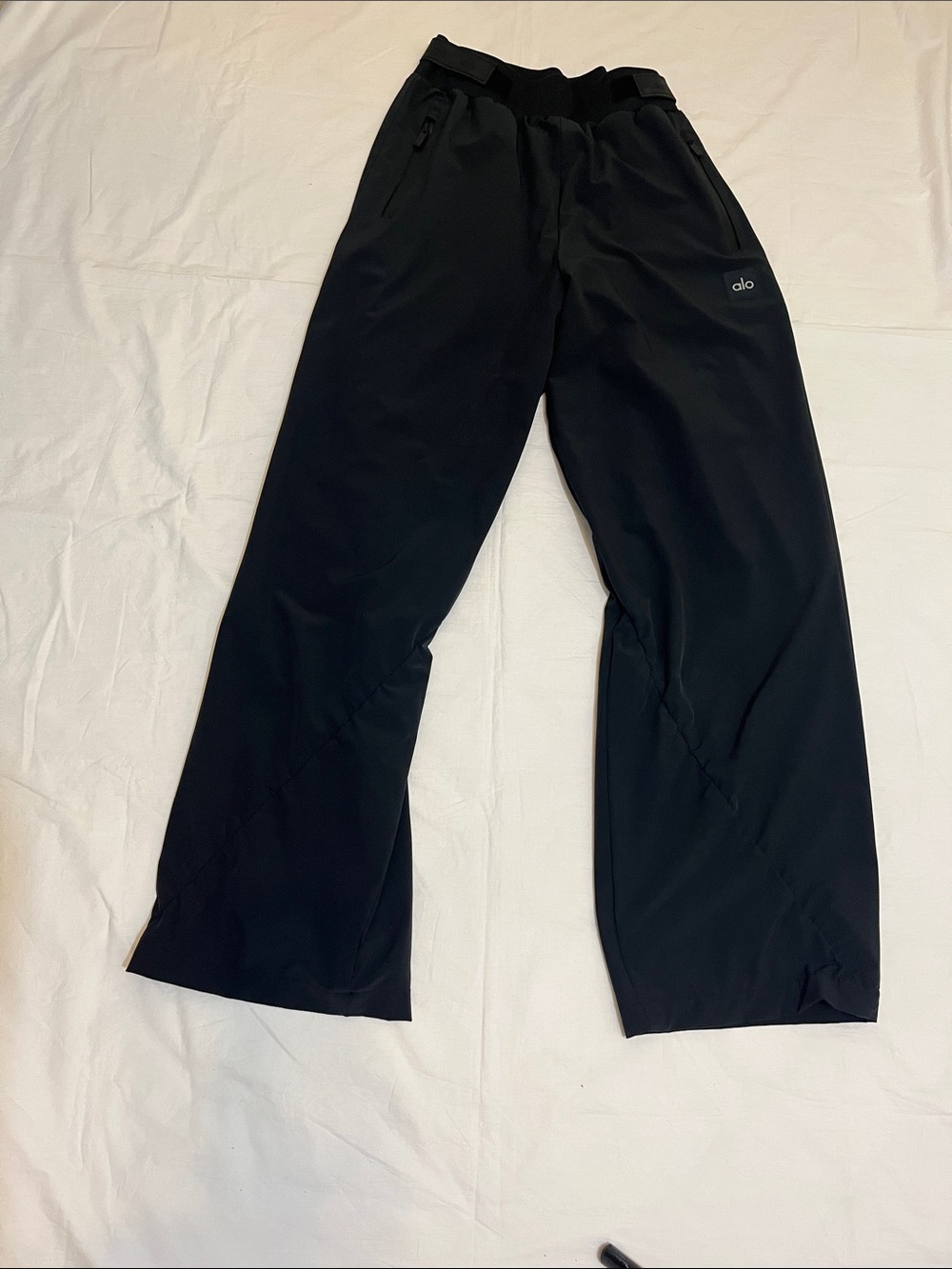 ALO  Unisex Black Wide-Leg Joggers Size S/P